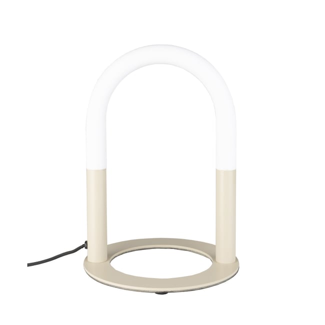 Lampe à poser en métal - Arch Couleur beige <span itemprop=