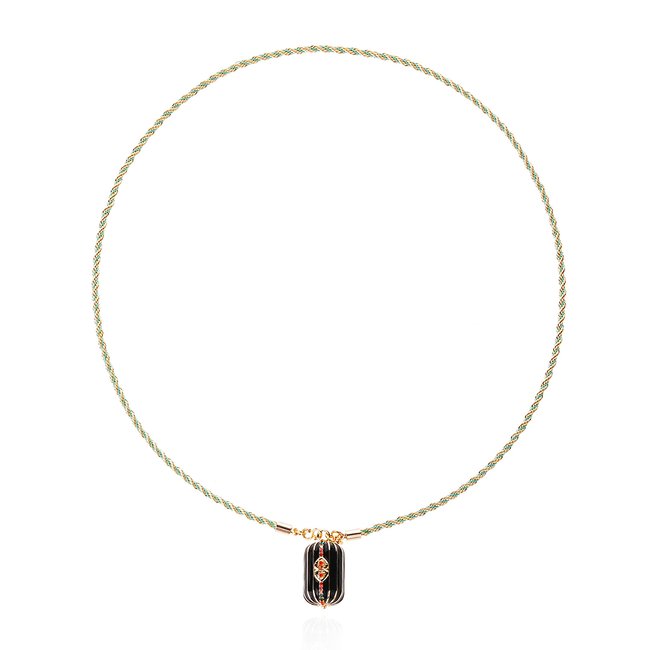 Collier sautoir en cordon avec charm central FELICE - HIPANEMA