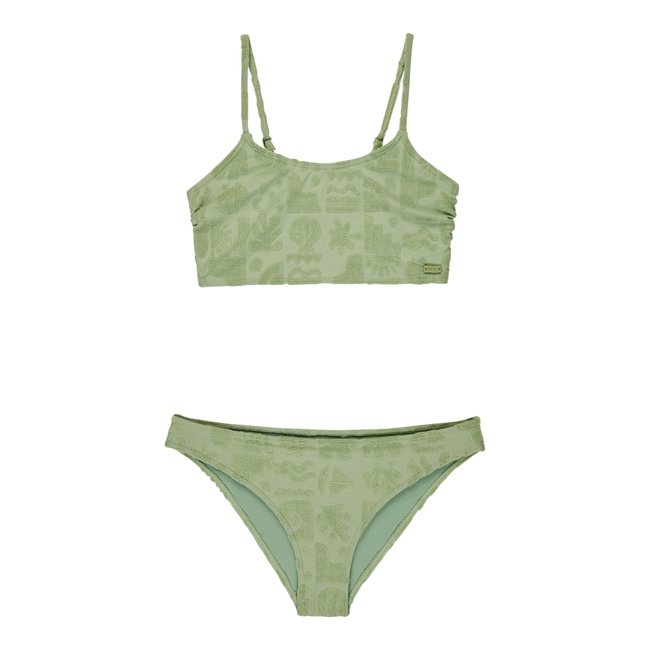 Maillot deux pièces BEACH CHECK. vert basil <span itemprop=