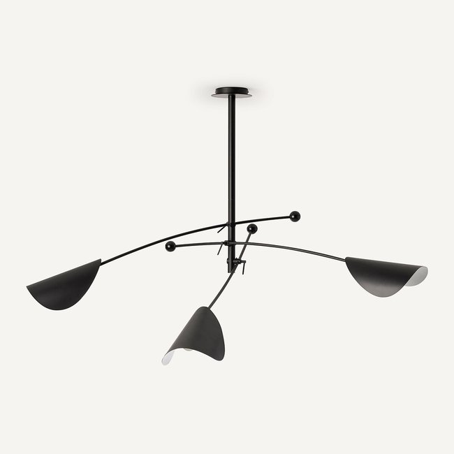 Suspension 3 bras orientables, Funambule Couleur noir <span itemprop=