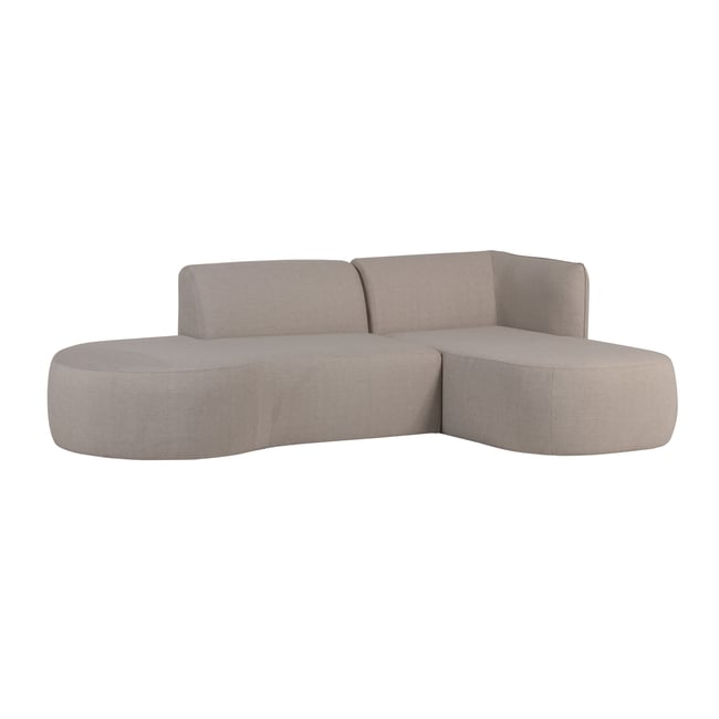 Salon de jardin d'angle droit en tissu d’extérieur CHIOS - WOOOD