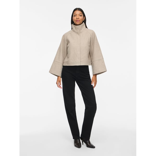 Veste marron - natural melange1 <span itemprop=