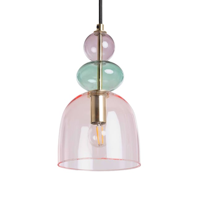 Suspension intérieur verre Ø15cm NEXO Couleur rose <span itemprop=