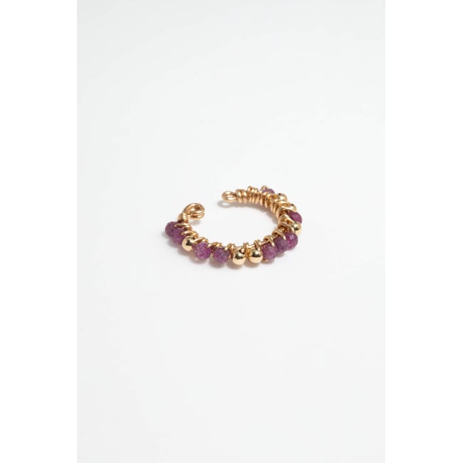 Faux piercing Frida - Rubis argent / tanzanite <span itemprop=