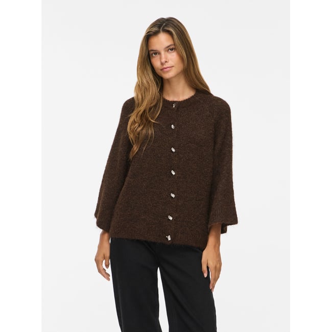 Cardigan En Maille marron - coffee bean1 <span itemprop=