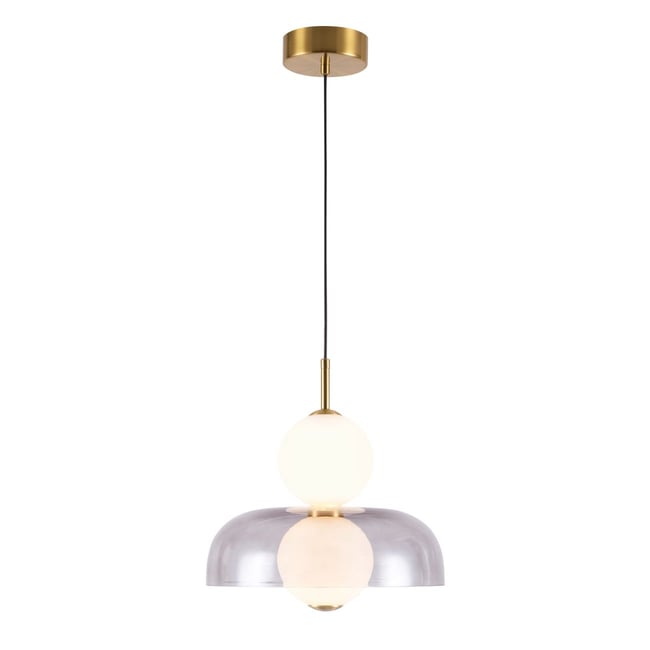 Suspension en verre finition laiton - SANTO Couleur v002229 <span itemprop=