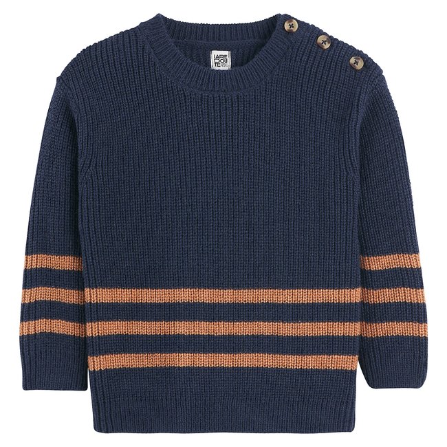 Grobstrickpullover mit rundem Ausschnitt marine LA REDOUTE COLLECTIONS