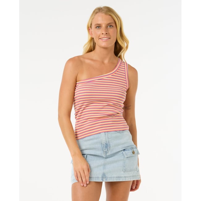 T-shirt LAS DALIAS ASYMMETRICAL TANK pink <span itemprop=
