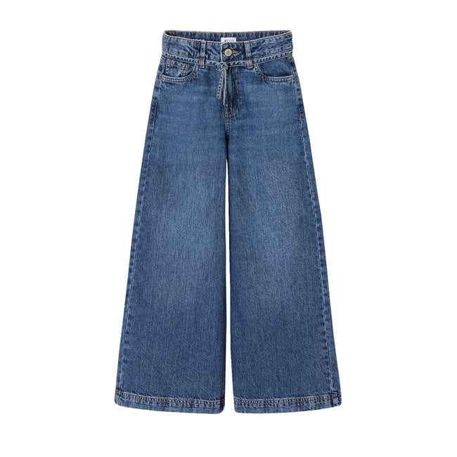 Jean large bleu moyen <span itemprop=