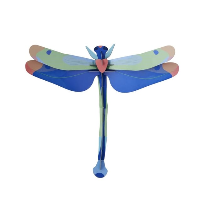 Libellule murale carton  Dragonfly Couleur bleu <span itemprop=