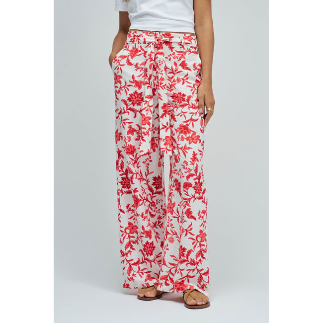 PANTALONS FLUIDES AVEC JAMBE WIDE beige <span itemprop=