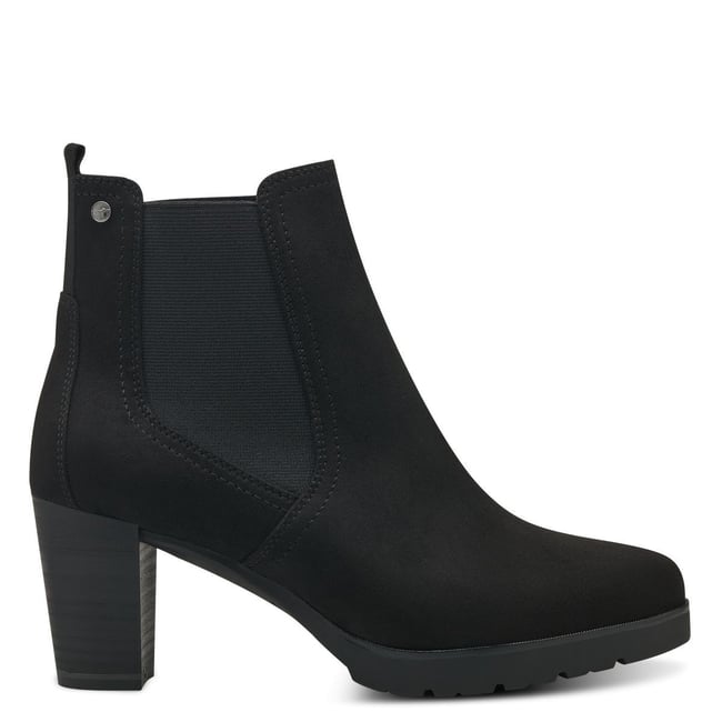 Bottines chelsea à talon noir <span itemprop=