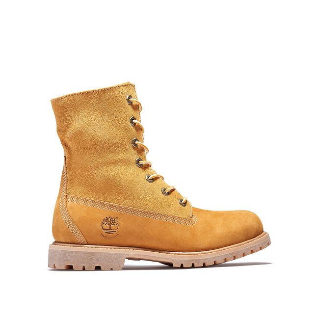 Authentics teddy ankle boots in leather with faux fur lining honey Timberland La Redoute