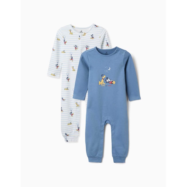 Lot de 2 dors-bien en coton avec Mickey multicolore <span itemprop=