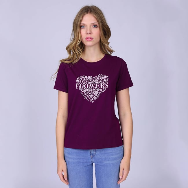 T-shirt Flowers violet <span itemprop=