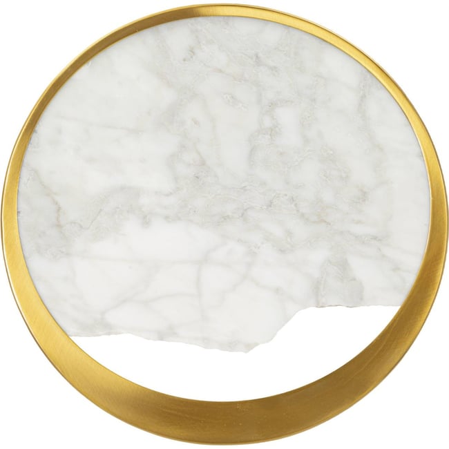 Applique ronde en marbre socle en fer GLAM Couleur doré et marbre <span itemprop=