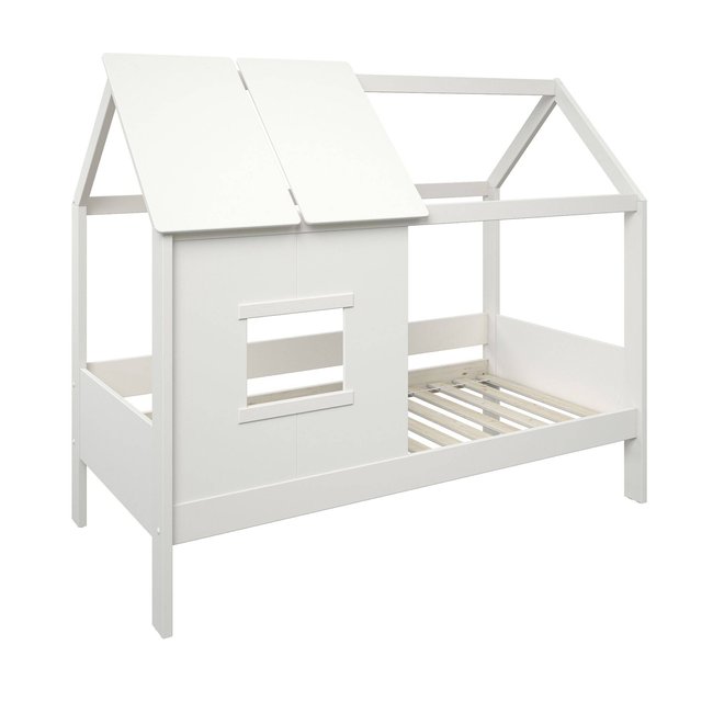 Lit cabane - TEDDY Couleur blanc <span itemprop=