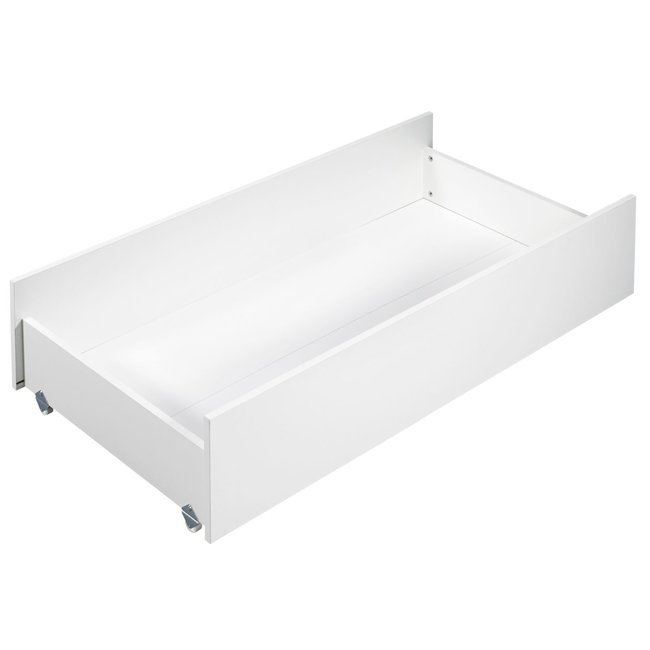 Tiroir de lit combiné évolutif sur roulettes Couleur blanc <span itemprop=