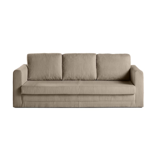 Canapé Convertible 3 places - MARILIA Couleur taupe <span itemprop=