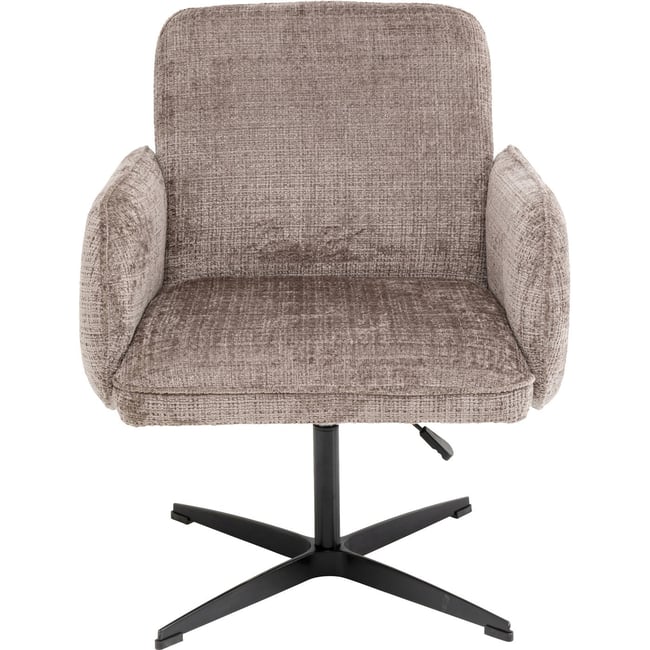 Chaise avec accoudoirs pivotante, TABEA Couleur marron <span itemprop=