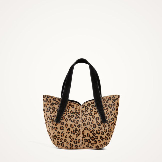 Sac à main avec anses et bandoulière Mini ALTAÏ marron <span itemprop=