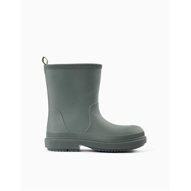 Bottes de pluie en caoutchouc avec semelle antidérapante vert <span itemprop=