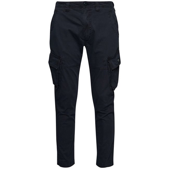 Pantalon cargo bleu marine <span itemprop=