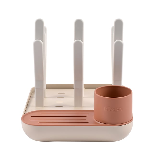 Egoutte biberons forêt grande capacité 6 biberons terracotta / argile <span itemprop=