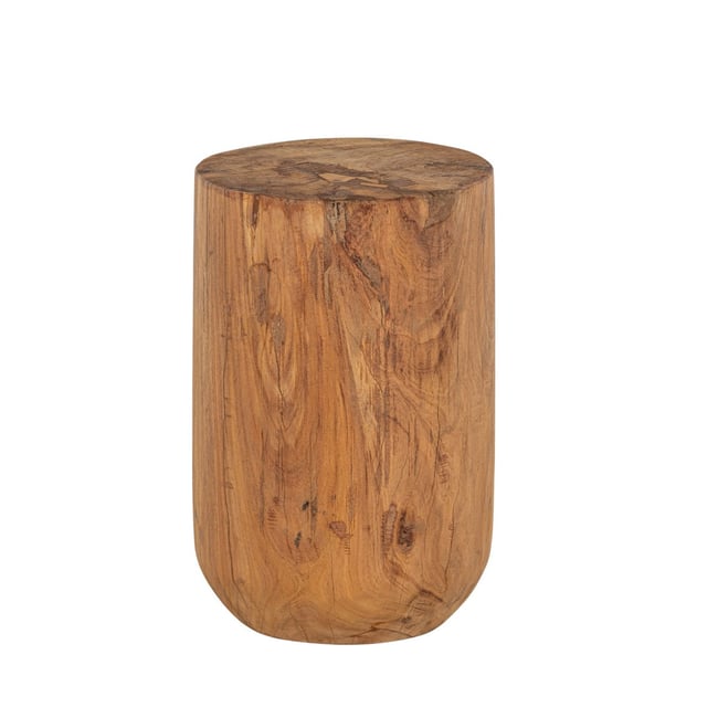 Table d'appoint ronde en bois - VIRI Couleur bois fonce <span itemprop=
