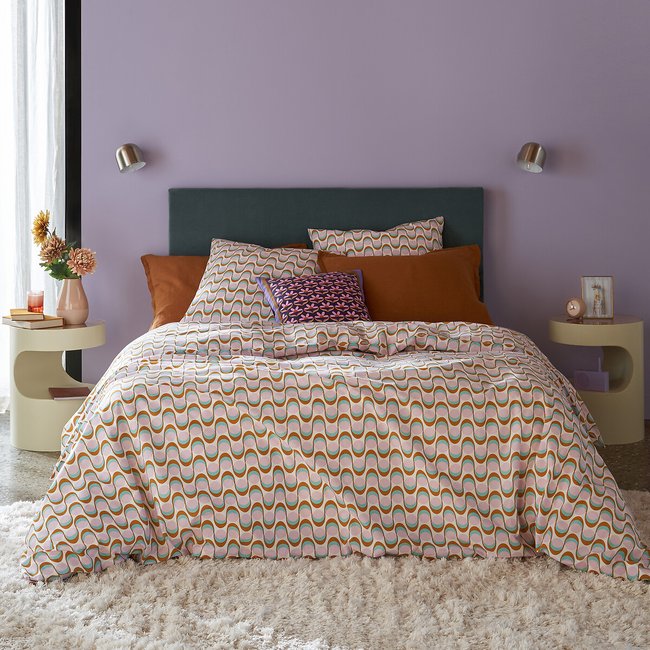 Conjunto capa de edredon e fronha, 50% algodão reciclado, 144 fios, Doti estampado <span itemprop=