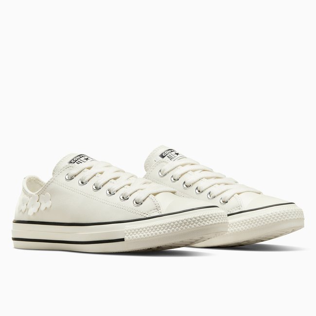 All Star Ox Metallic Ballet High Top Trainers in Leather, ecru, CONVERSE