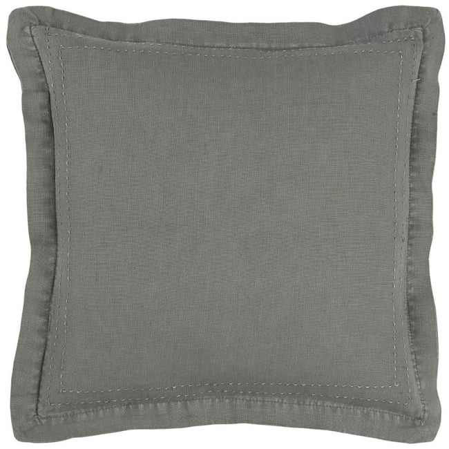 Housse de coussin lin volant v002229 <span itemprop=