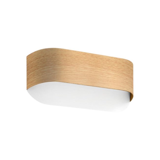 Applique led 14W métal impression bois clair Nora Couleur beige <span itemprop=