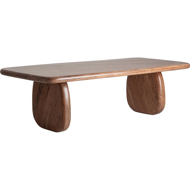 Table à manger en bois d'acacia contemporaine Couleur marron <span itemprop=