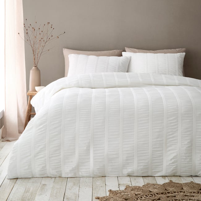 Waffle Seersucker Duvet Cover Set - PINEAPPLE ELEPHANT