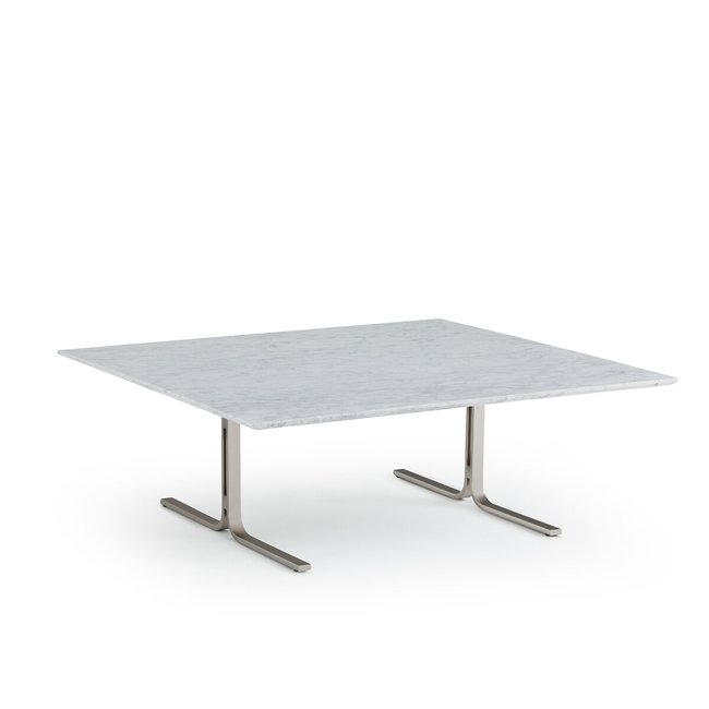 Vierkante salontafel in marmer en metaal, Belno <span itemprop=