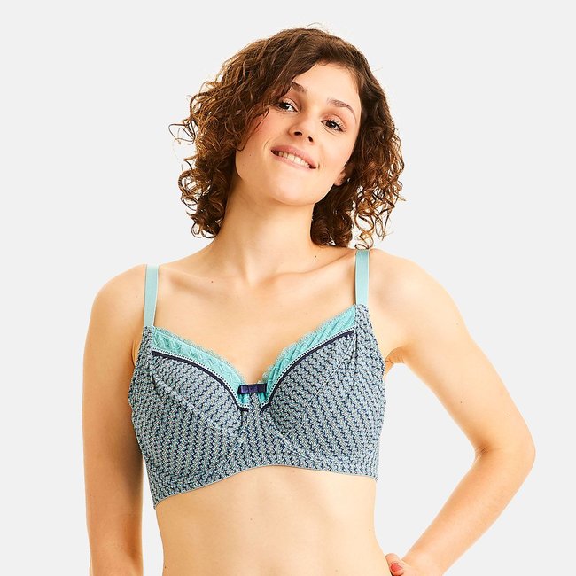 Soutien-gorge grand maintien ROSE turquoise <span itemprop=
