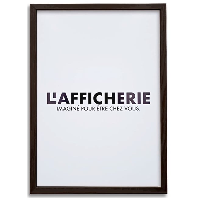 Cadre bois noir Couleur blanc <span itemprop=