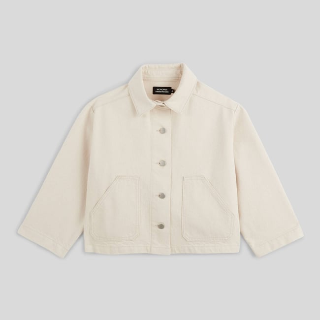 Veste en coton twill BIO naturel <span itemprop=
