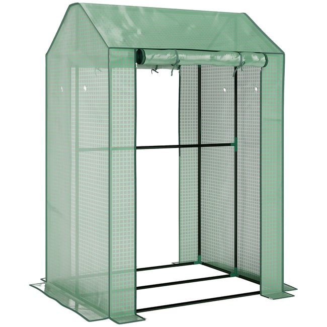 Serre Polyéthylène Vert - OUTSUNNY