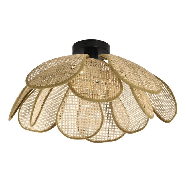 Plafonnier pétales en rotin - MARIELLA Couleur v002235 <span itemprop=