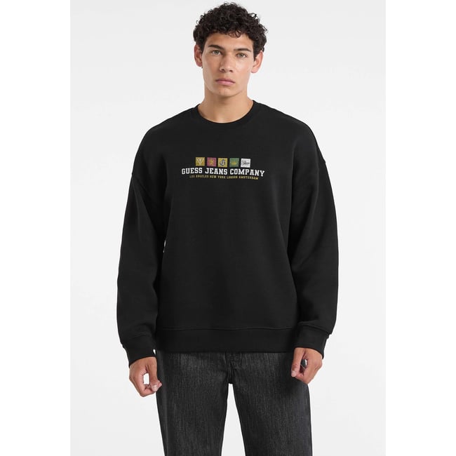 Sweat-Shirt Imprimé Frontal noir <span itemprop=