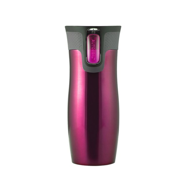 Raspberry Vacuum Insulated Autoseal Travel Mug, 470ml, pink, SO'HOME