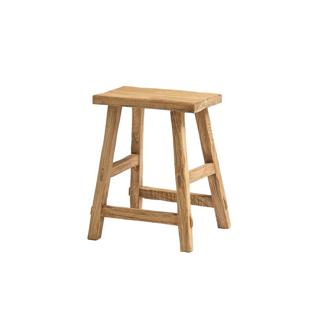 Tabouret rustique en bois - ANELLA Couleur marron <span itemprop=