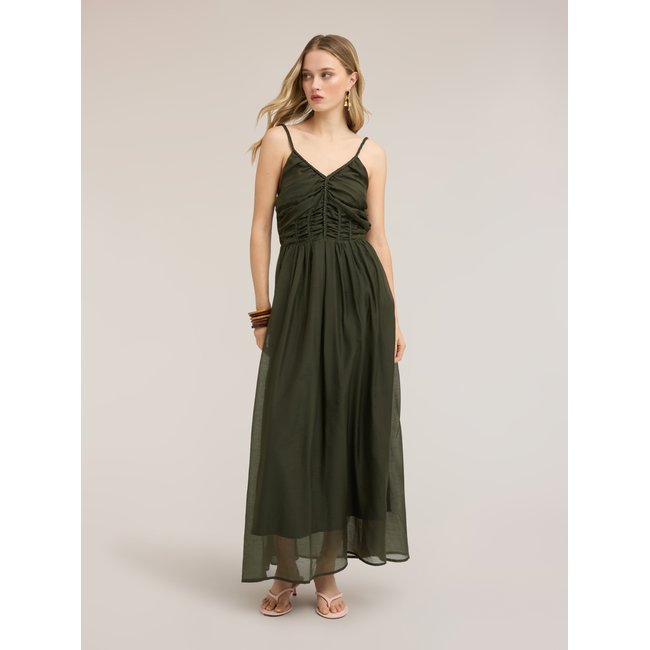 Robe longue verde militare <span itemprop=