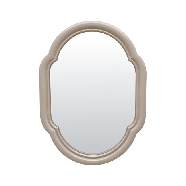 Miroir color arrondi 17,5x23,8cm Couleur beige <span itemprop=