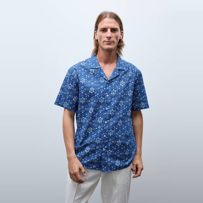 Chemise manches courtes imprimé en coton BIO GOTS - MONOPRIX
