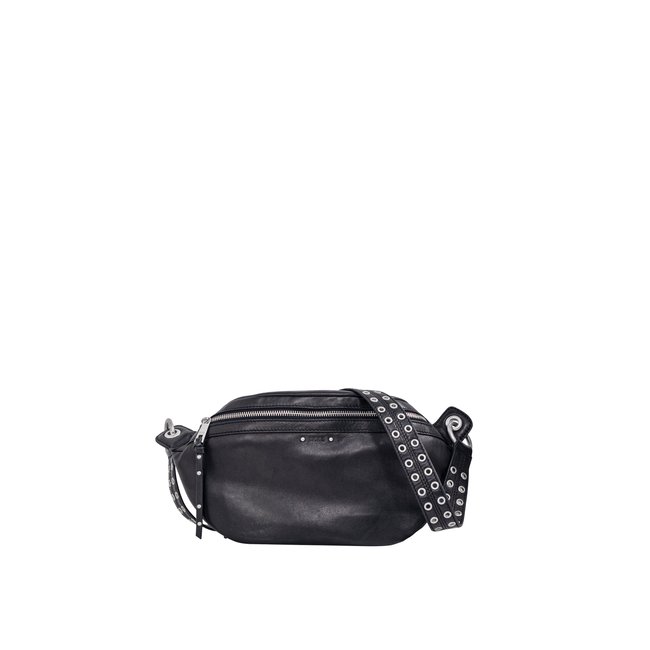 Sac banane 1440 cuir matelassé noir <span itemprop=