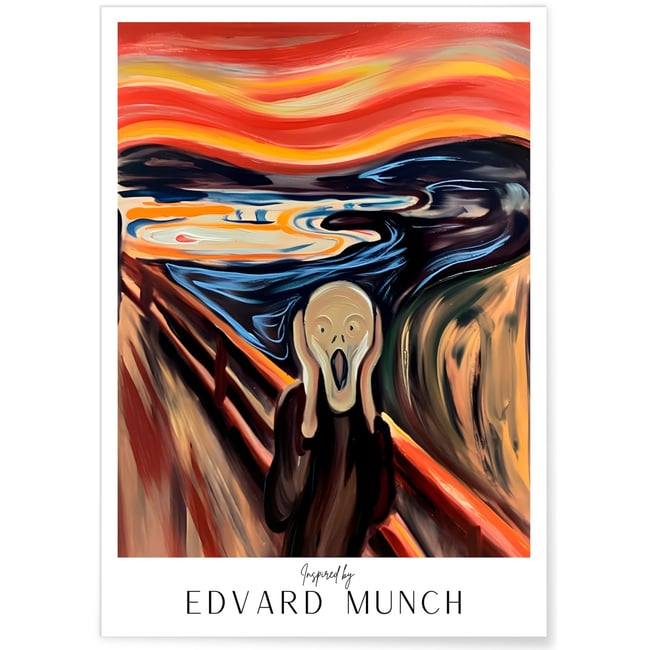 Affiche Edvard Munch n°12 Couleur blanc <span itemprop=
