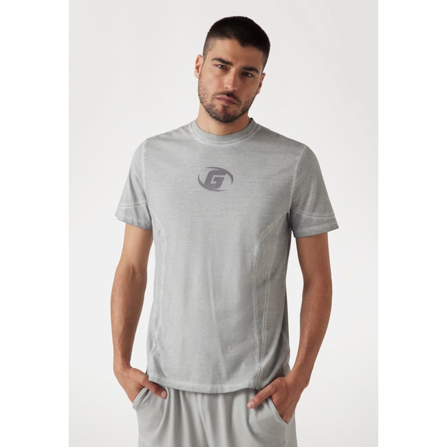 T-Shirt Logo Coupe Classique gris clair <span itemprop=